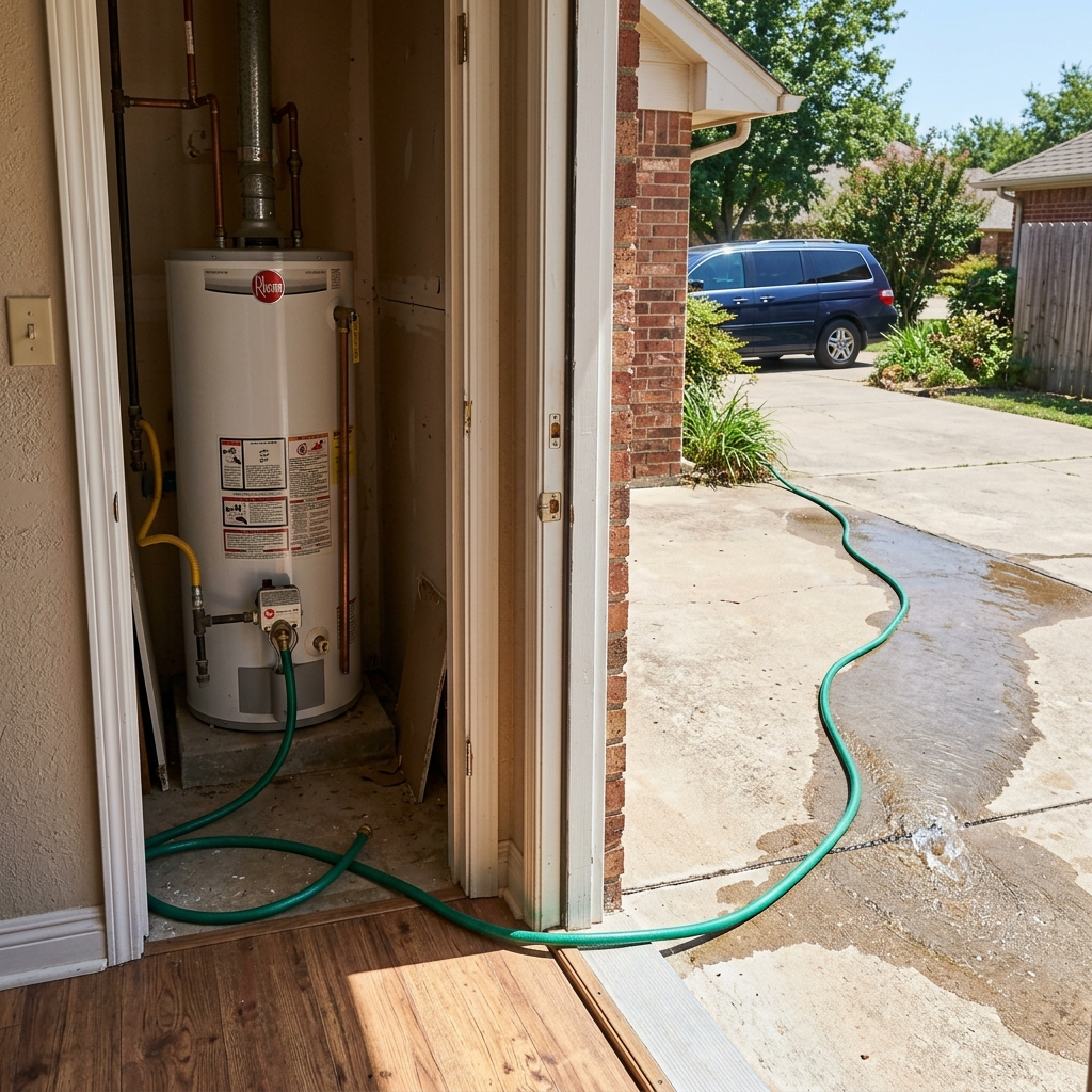 How to Drain a Water Heater With No Floor Drain