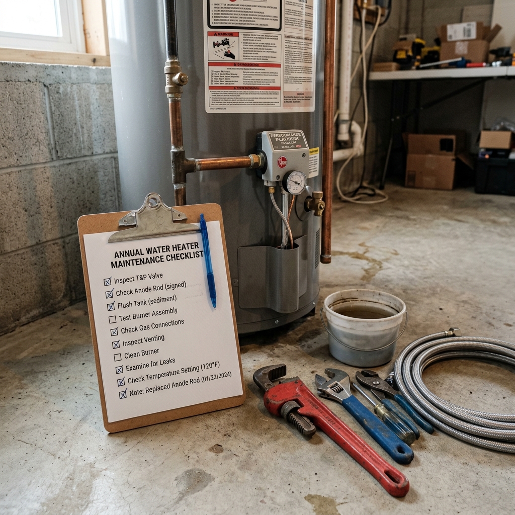 Annual Water Heater Maintenance Checklist (Printable PDF)